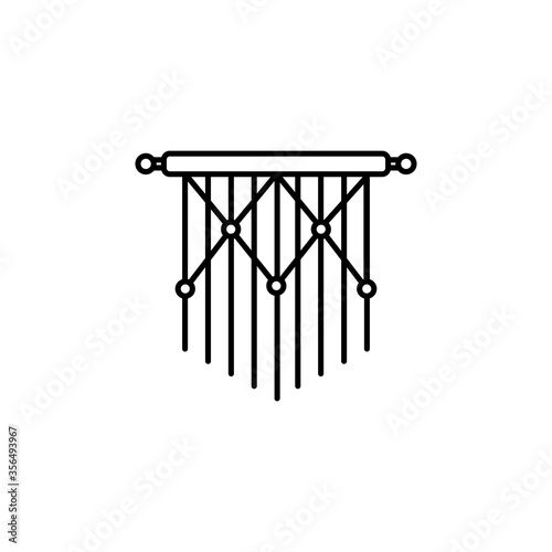 macrame line icon. Signs and symbols can be used for web, logo, mobile app, UI, UX