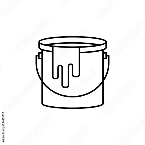 paint bucket line icon. Signs and symbols can be used for web, logo, mobile app, UI, UX