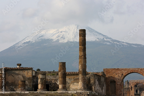 ancient Pompeii and Vesuvius