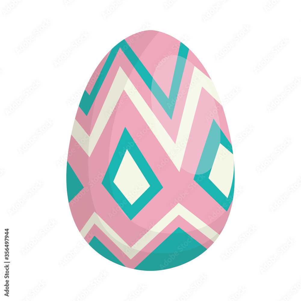happy easter egg painted with