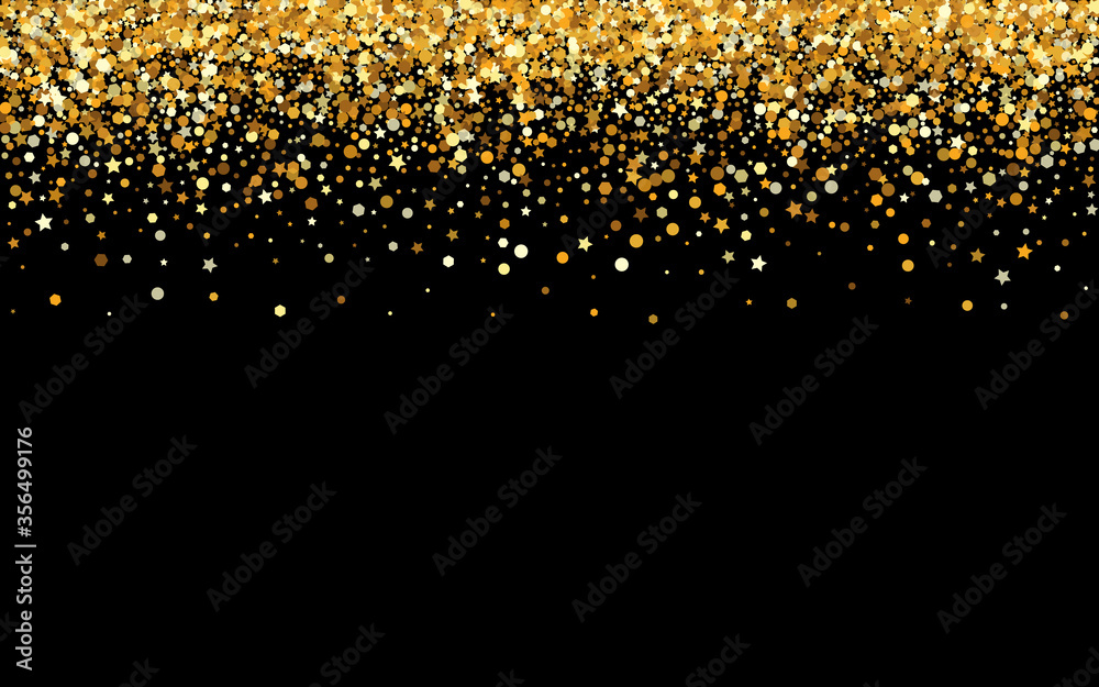 Golden Glow Bright Black Background. Anniversary Golden Glow Bright Black Background. Anniversary