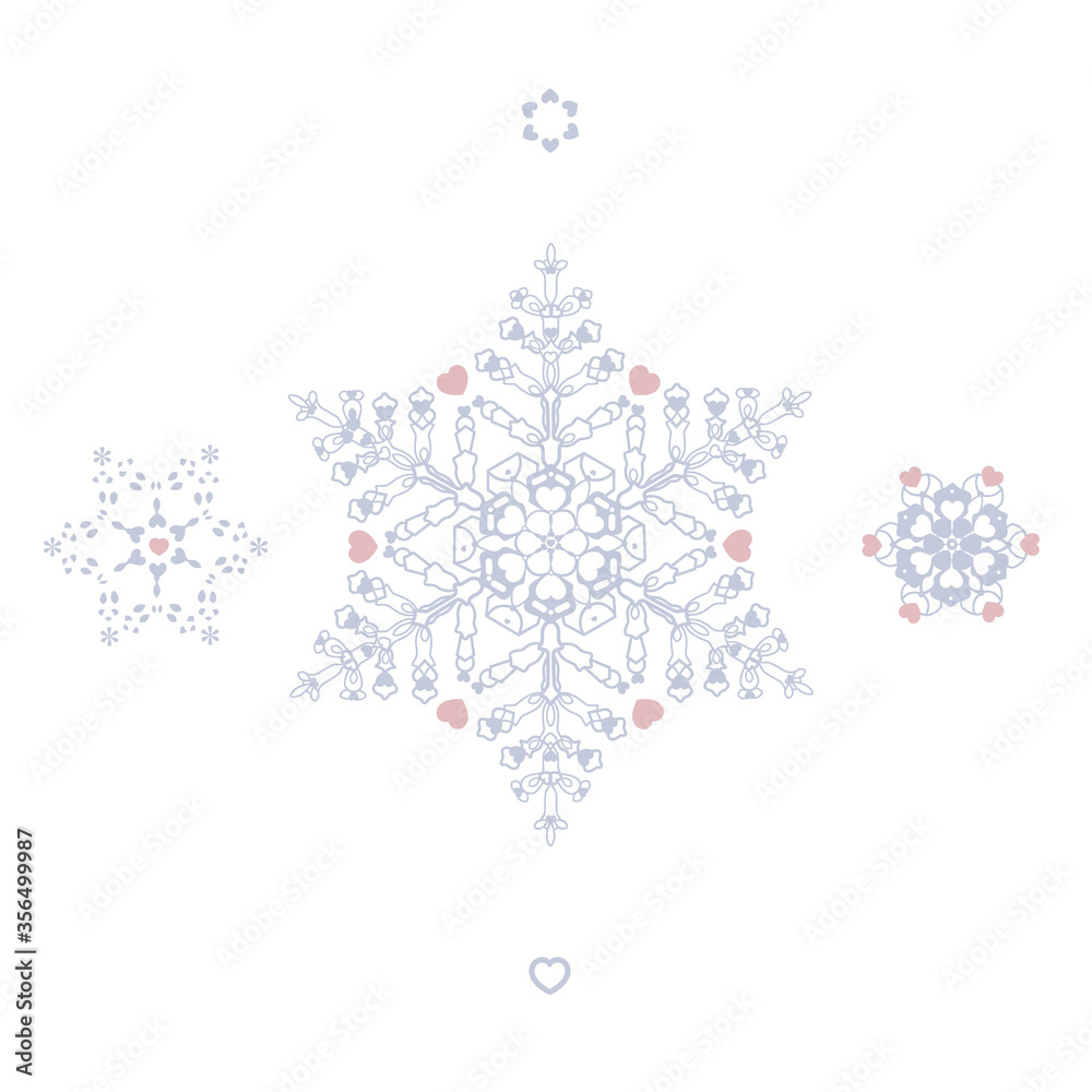 Fototapeta premium snowflake ornament - isolated vector graphic