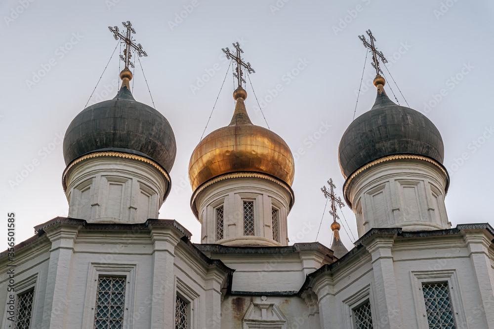 domes of an old russian orthodox church against a bright sky domes of an old russian orthodox church against a bright sky