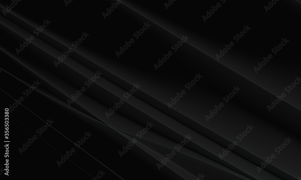 Business luxury volumetric dark background, 3D  effect with black color
