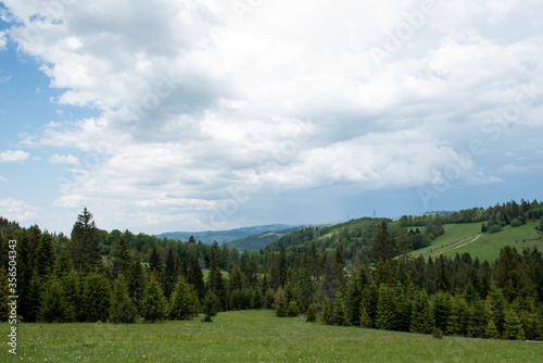 Beautiful landscapes of Ukrainian Carpathians Mountains