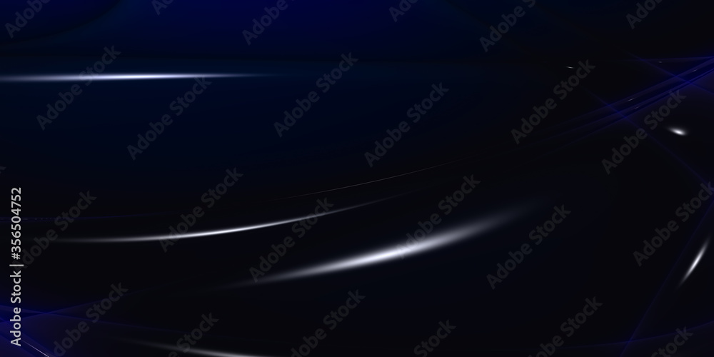 Volumetric 3D abstract space with black and blue color Volumetric 3D abstract space with black and blue color