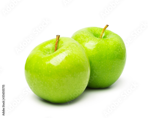 isolated green apple on white background