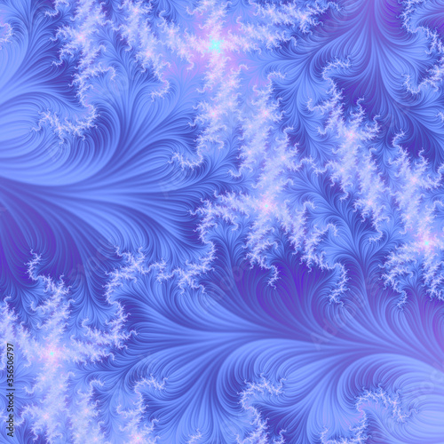 Beauty spiral fractal, light color floral wallpaper