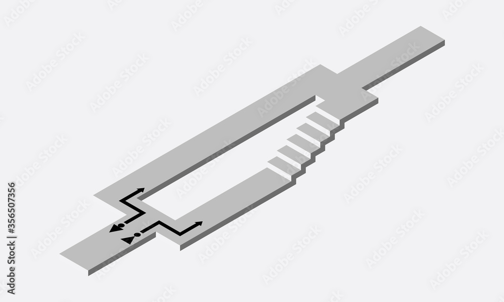 Isometric flat vector concept of gender discrimination, inequality of career and professional life. Isometric flat vector concept of gender discrimination, inequality of career and professional life.