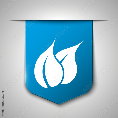 Eco icon green leaf illustration isolated