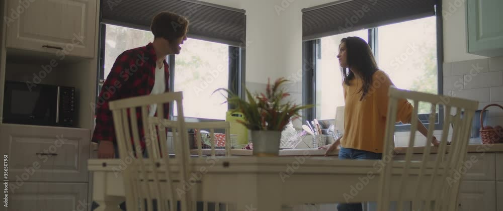 Angry boyfriend yelling at his girlfriend, accusing her of cheating. Breaking up, jealousy, divorce concept. Shallow DOF, Slow motion, BMPCC 4K Angry boyfriend yelling at his girlfriend, accusing her of cheating. Breaking up, jealousy, divorce concept. Shallow DOF, Slow motion, BMPCC 4K