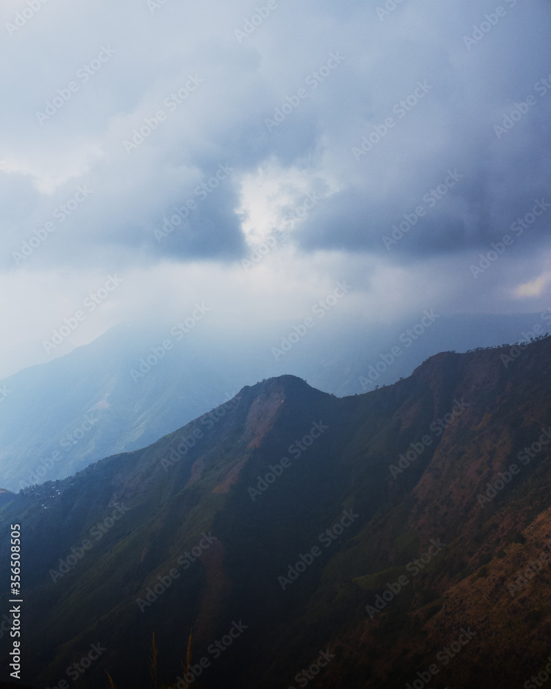 Mountains and clouds