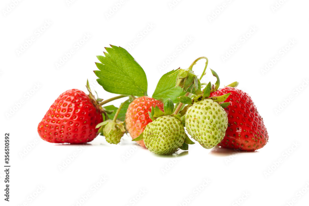 Tasty red strawberry isolated on white background. Summer berry Tasty red strawberry isolated on white background. Summer berry