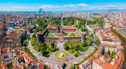 Keuken achterwand Milaan Castello Sforzesco in hartje Milaan  © saiko3p