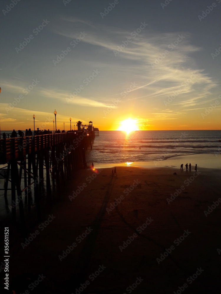 Sunset at Oceanside Pier California 2018