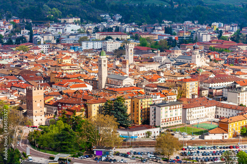 Fototapeta Naklejka Na Ścianę i Meble -  Trento aerial panoramic view.