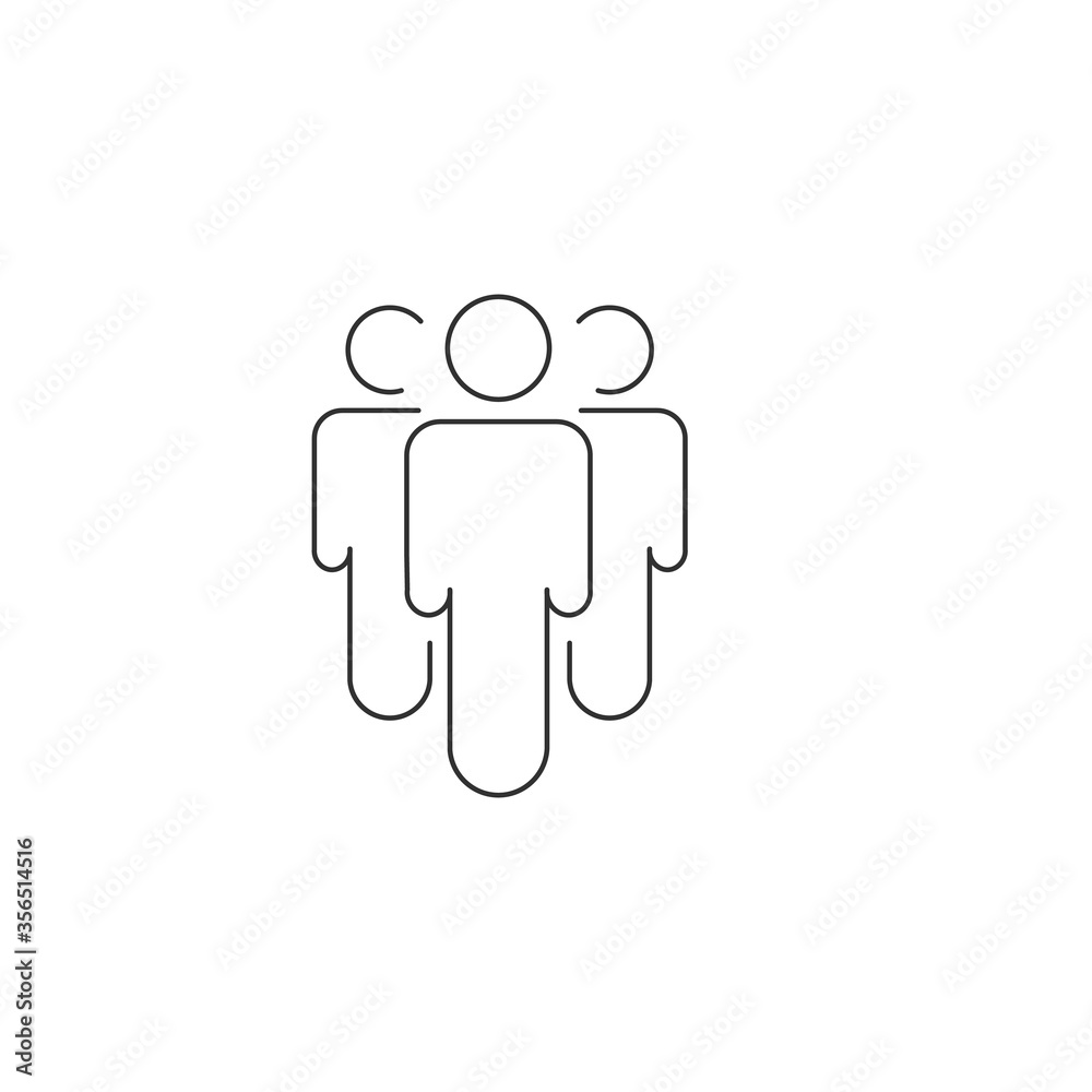 Crowd of party people with watercolour effect linear design. community team concept icon. Stock vector illustration isolated on white background. Crowd of party people with watercolour effect linear design. community team concept icon. Stock vector illustration isolated on white background.