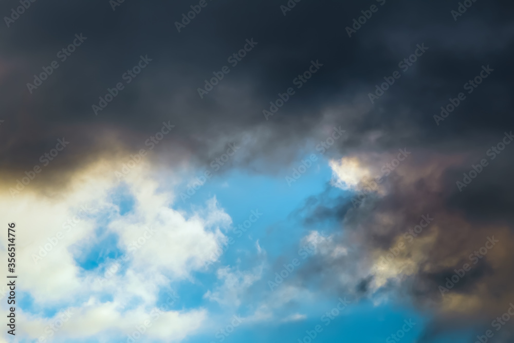 Colorful sky with clouds. Background design.