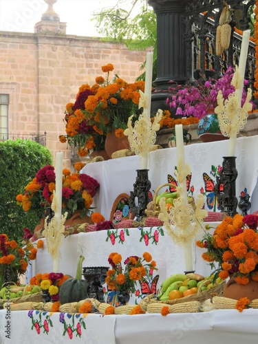 traditional Mexican Day of the dead altar-ofrenda photo