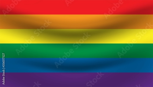 Rainbow pride flag background template.