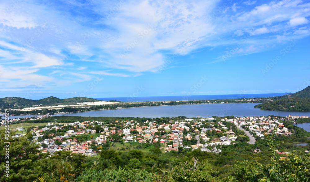 overview of florianopolis isle in brazil