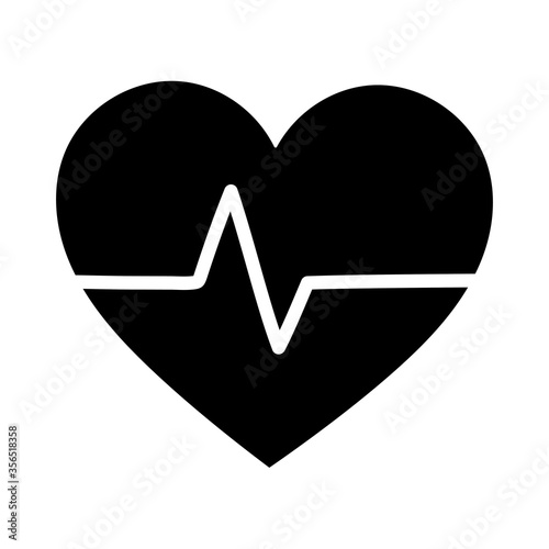 medical heartbeat cardiology health care isolated design icon