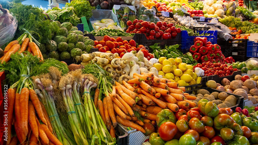 fresh vegetables at the market