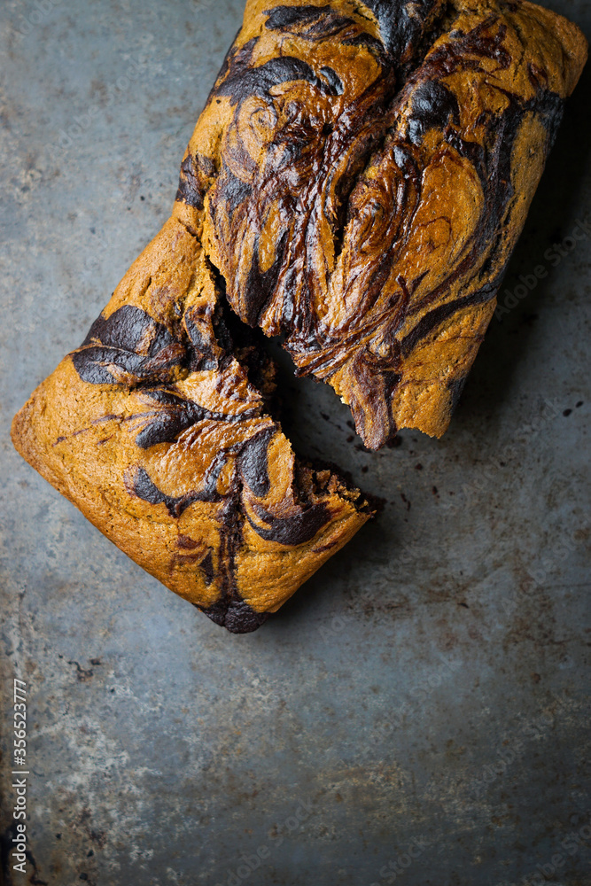 Homemade chocolate marble cake Homemade chocolate marble cake