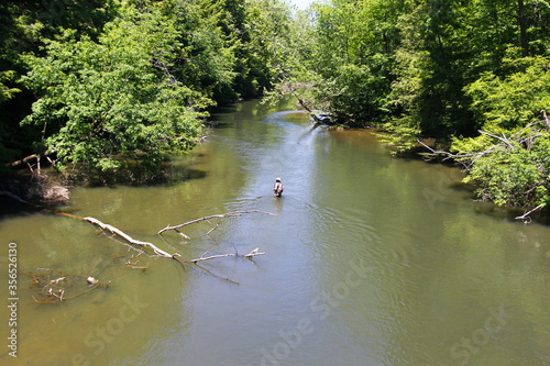 Valokuva Fisherman in the Mohican River, Ohio