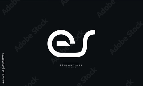 ES Letter Logo Alphabet Design Icon Vector Symbol