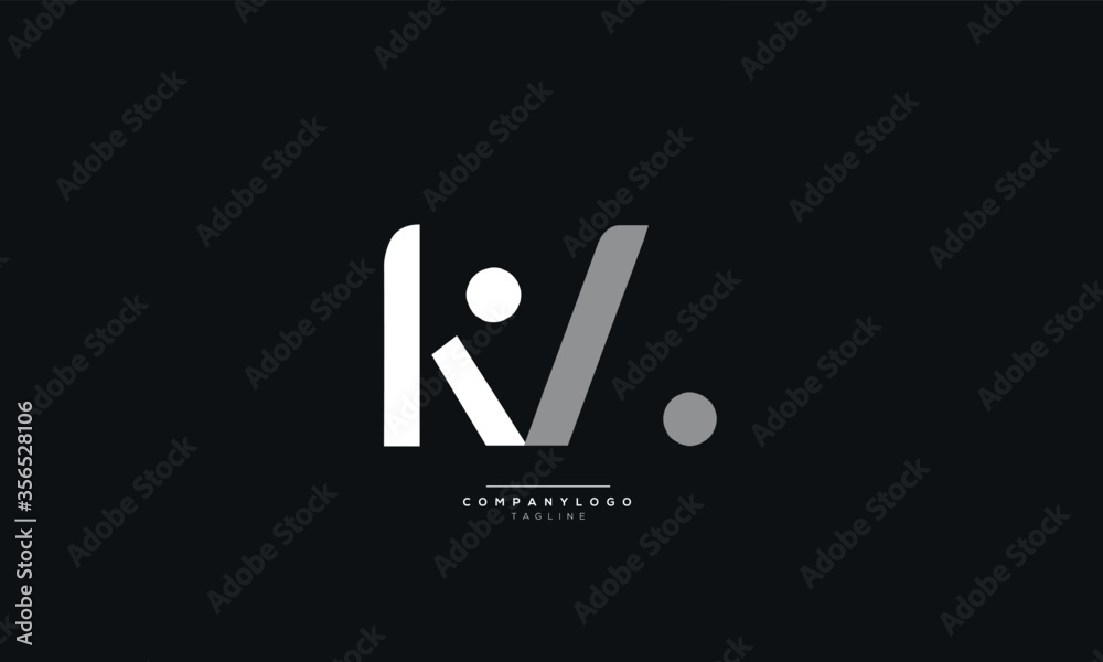 KA Letter Logo Alphabet Design Icon Vector Symbol - obrazy, fototapety, plakaty 