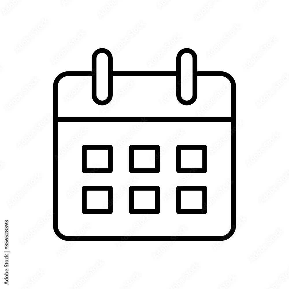 calendar planner icon, line style