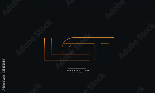 LCT Letter Logo Alphabet Design Icon Vector Symbol photo