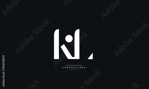 KL Letter Logo Alphabet Design Icon Vector Symbol