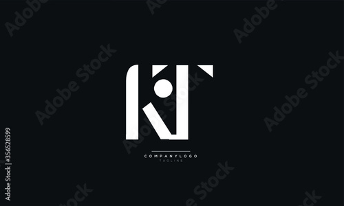 KT Letter Logo Alphabet Design Icon Vector Symbol