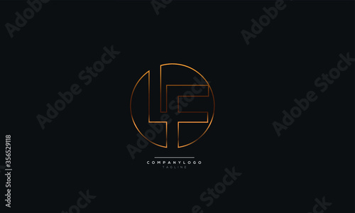 LF Letter Logo Alphabet Design Icon Vector Symbol