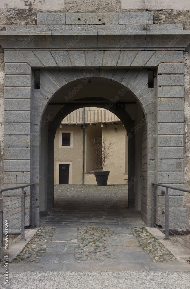 drawbridge in a fort Italian of the Middle Ages
