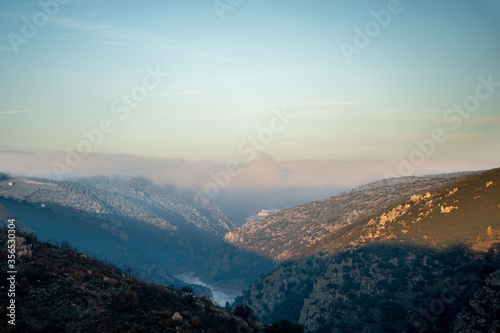 aerial view of mountains fog © JocaBlues