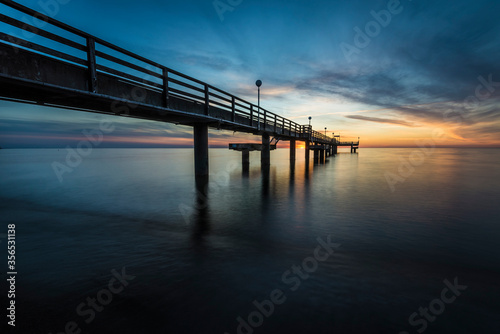 pier on the baltic sea at sunset © roostler