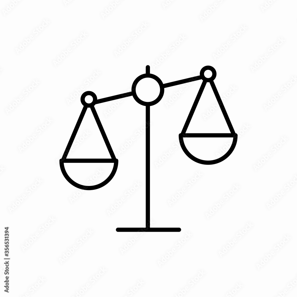Outline balance icon.Balance vector illustration. Symbol for web and mobile Outline balance icon.Balance vector illustration. Symbol for web and mobile