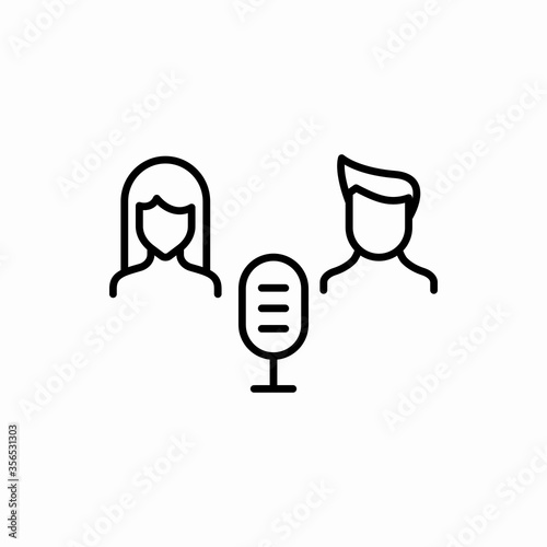 Outline audio conference icon.Audio conference vector illustration. Symbol for web and mobile