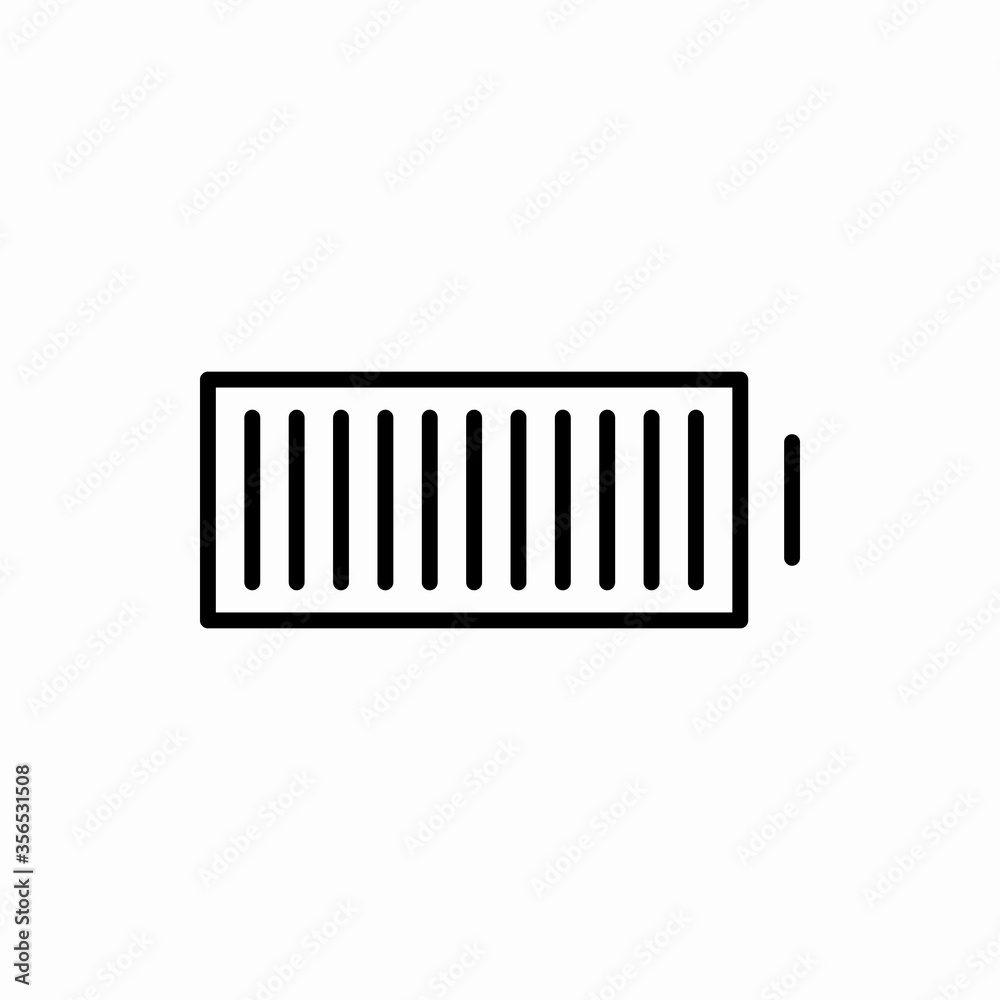 Outline battery icon.Battery vector illustration. Symbol for web and mobile Outline battery icon.Battery vector illustration. Symbol for web and mobile
