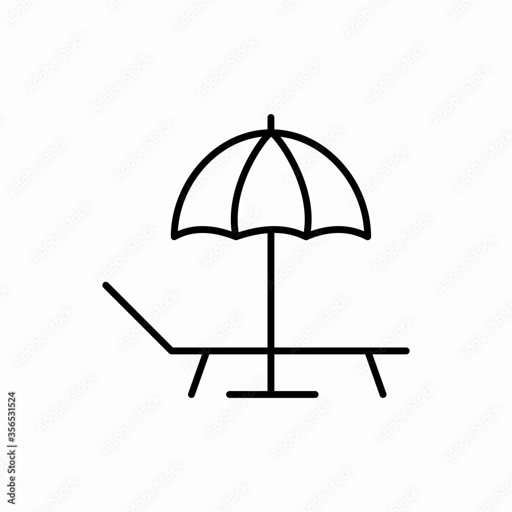 Outline beach icon.Beach vector illustration. Symbol for web and mobile Outline beach icon.Beach vector illustration. Symbol for web and mobile