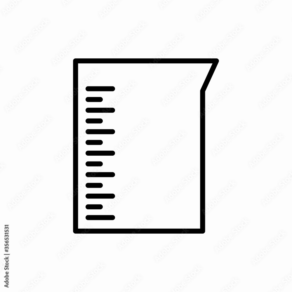 Outline beaker icon.Beaker vector illustration. Symbol for web and mobile Outline beaker icon.Beaker vector illustration. Symbol for web and mobile