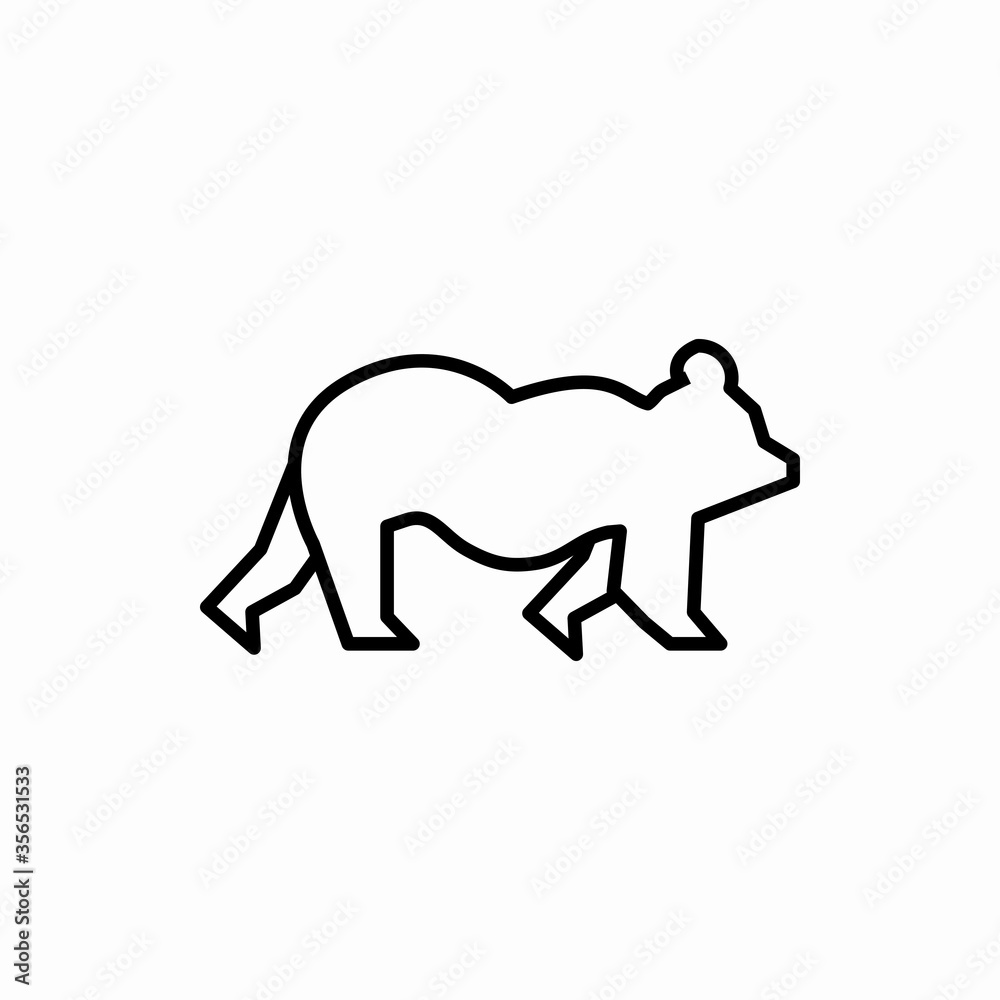 Outline bear icon.Bear vector illustration. Symbol for web and mobile