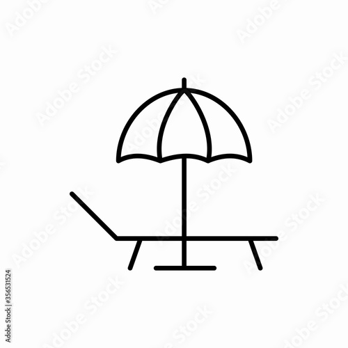 Outline beach icon.Beach vector illustration. Symbol for web and mobile