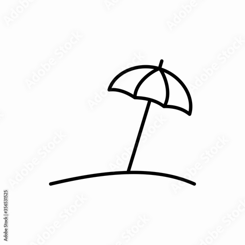 Outline beach icon.Beach vector illustration. Symbol for web and mobile