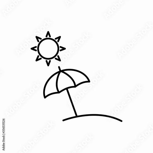 Outline beach icon.Beach vector illustration. Symbol for web and mobile