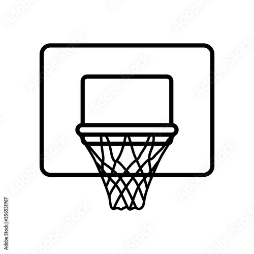 basketball board icon, line style