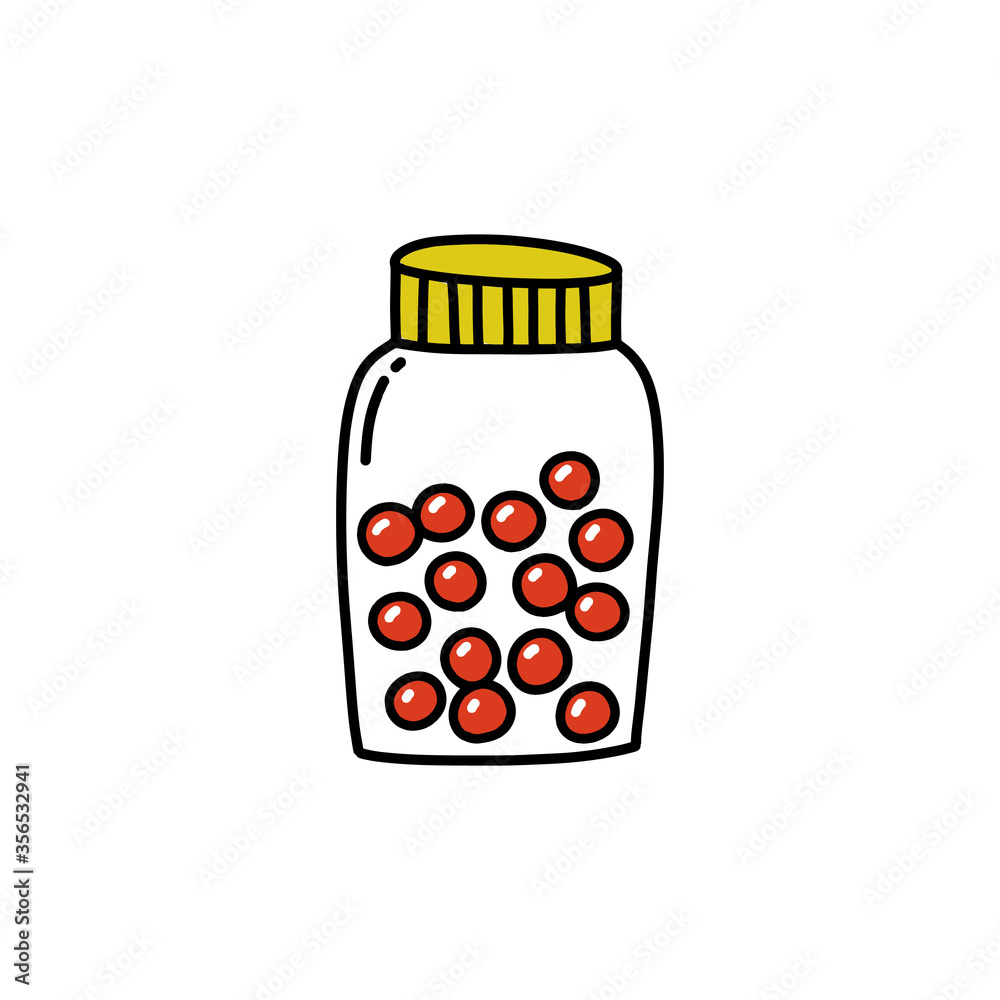 vitamins doodle icon, vector illustration vitamins doodle icon, vector illustration